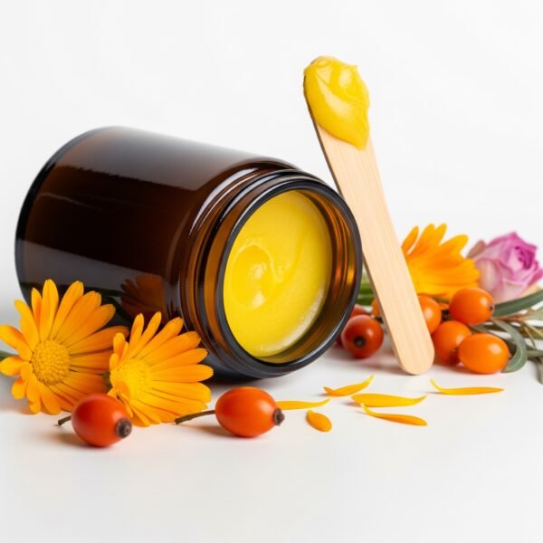 Calendula Balm Plus with bamboo spatula