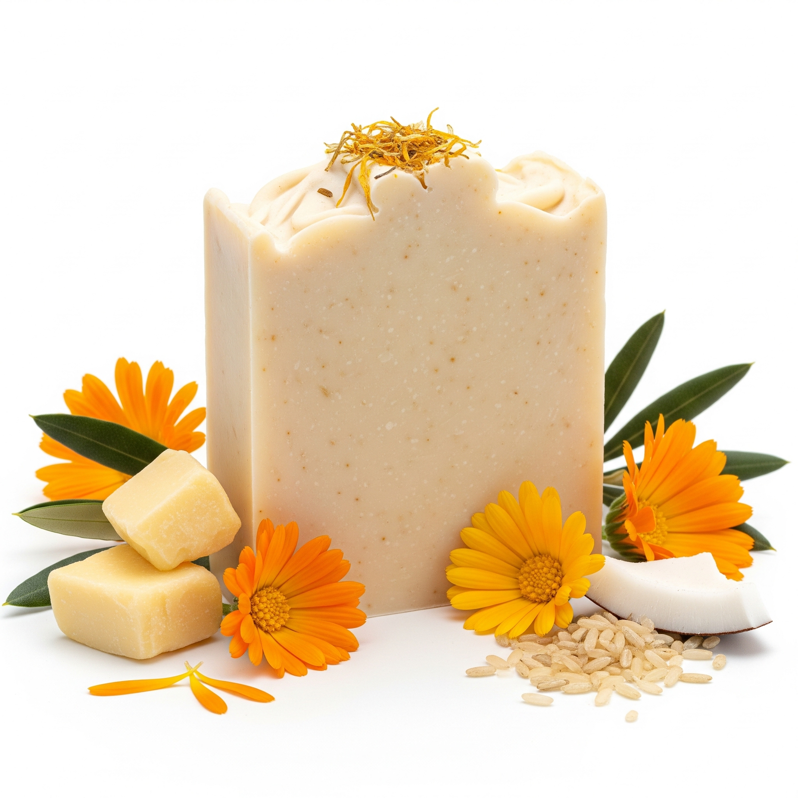 Calendula Soap handmade and ingredients