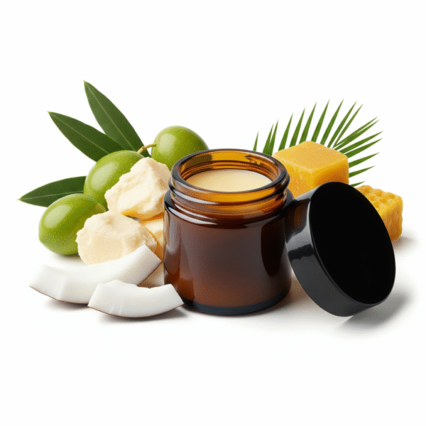 Moisturising Lip Balm in an amber glass