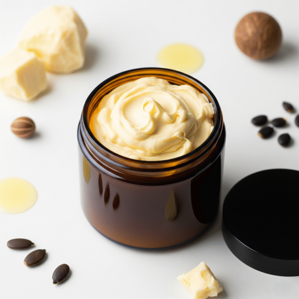Natural body butter with seeds