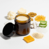 TerraPure Strength Deodorant in an amber glass