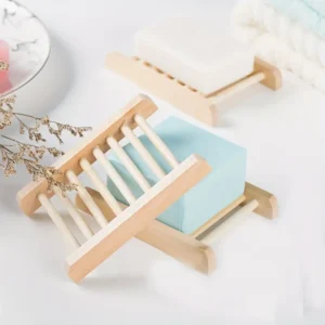 Bamboo Wood Soap Holders and soaps