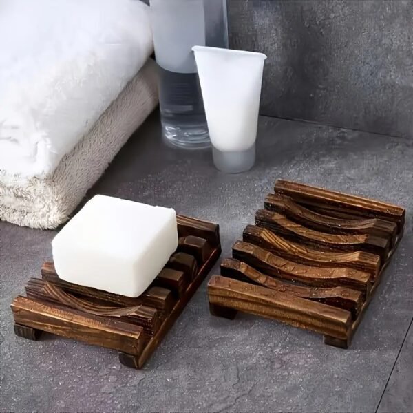 High-Quality Wooden Soap Dish dak colour
