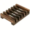 Stylish Wooden Soap Dish dark wooden colour