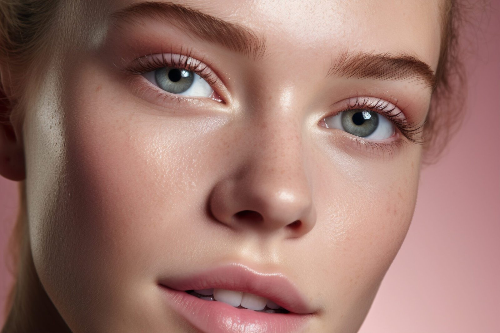 Beautiful girl front view