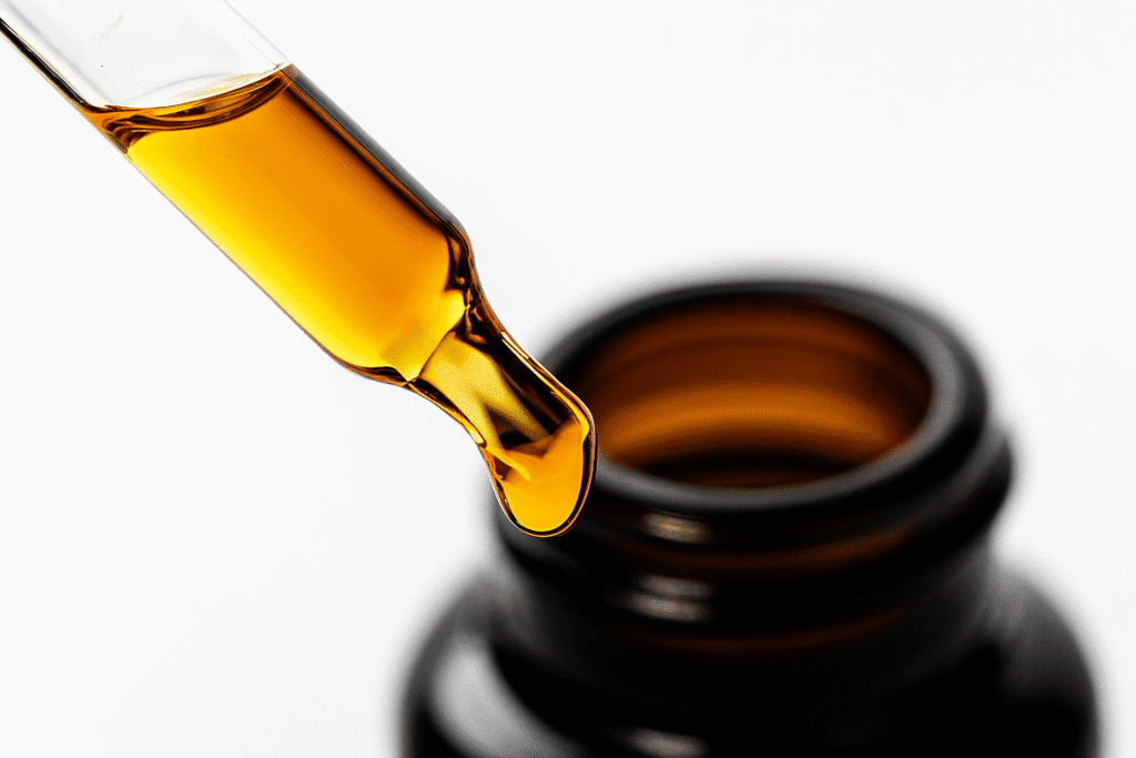 Close up of the golden serum