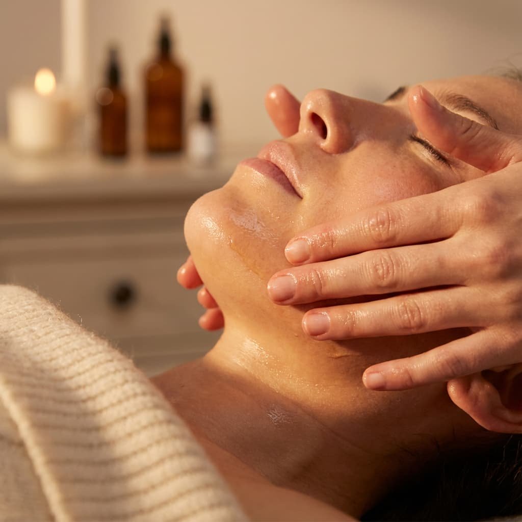 Close-up of a gentle massage