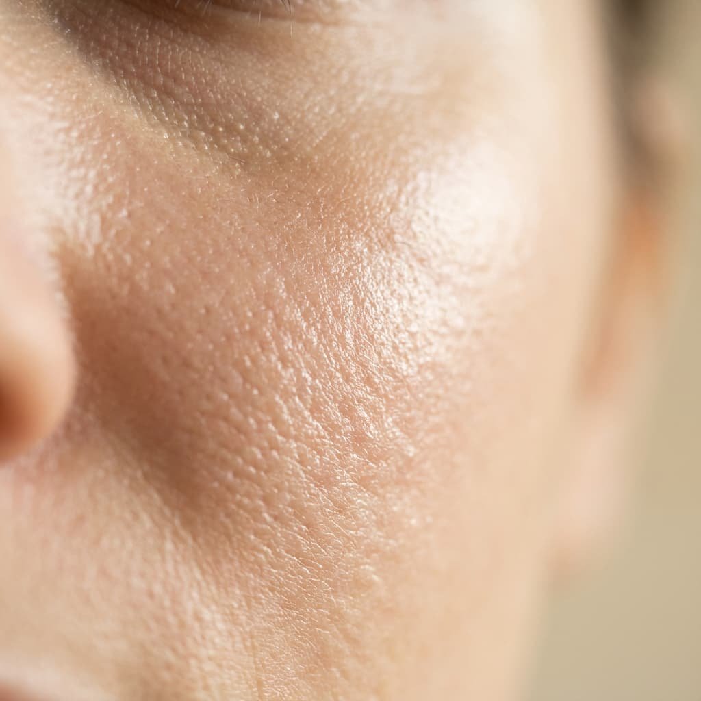 Close-up of the skin texture