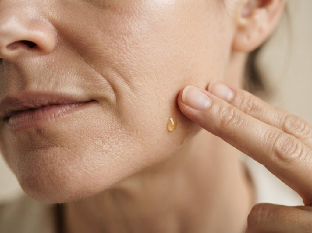 facial oil application